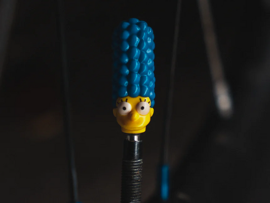 BRICK CAPS - PRESTA TYRE VALVE CAPS - MARGE SIMPSON!